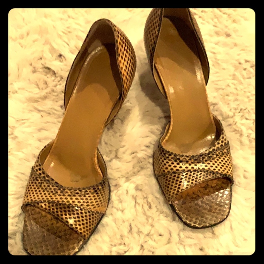 Gucci snake skin heels